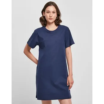 Dámské šaty Build Your Brand Dámské tričkové šaty Barva: Modrá, Velikost: 3XL G_BY214