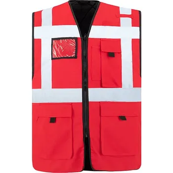 Korntex Komfortní bezpečnostní vesta a Wismar s polstrováním CO2 neutrální Barva: red, Velikost: 7XL G_KX165