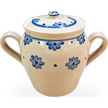 Hrnec sádlák 0,5L světlý - kameninový hrnec na sádlo (ruční výroba)