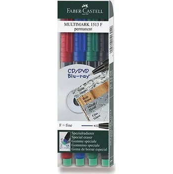 Permanentní popisovač Faber-Castell 1513 F - 4 barvy