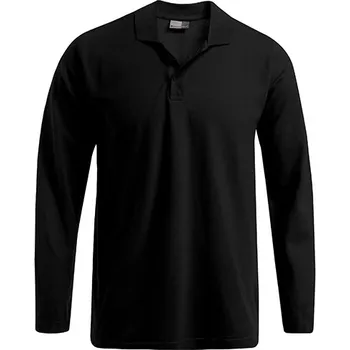 Pánské oblečení Promodoro Pánské Heavy Polo s dlouhým rukávem Barva: black, Velikost: XL G_E4600