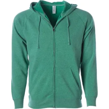 Pánské tričko Independent Unisex kapuce se speciální směsí raglánového zipu střední hmotnosti Barva: Sea Green, Velikost: M G_NP355