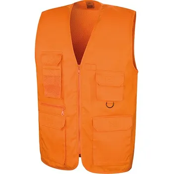 Pánská bunda Result WORK-GUARD Safari vesta a Barva: orange, Velikost: XL G_RT45