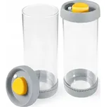 SADA 2 SKLENĚNÝCH VAKUOVÝCH NÁDOB S VENTILEM PIKA 1500 ml