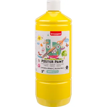 Vodová barva Kvašová tempera bruynzeel - 1000 ml - primární žlutá