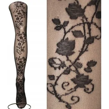 Dámské spodní prádlo Punčocháče vzorované Calzamia 20den černé Nero velikost 5