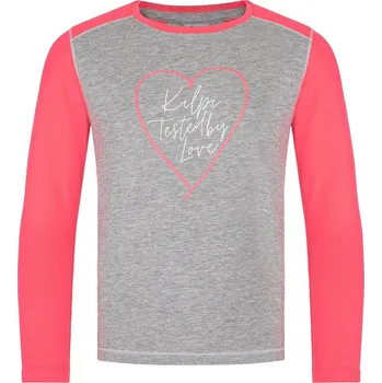 Dámská mikina KILPI Dívčí bavlněné tričko s dlouhým rukávem Kilpi SONIER-JG FIALOVÁ|ŠEDÁ