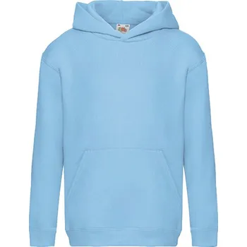 Chlapecká mikina Fruit of the Loom Dětská mikina s kapucí Premium Barva: sky blue, Velikost: 164 G_F421K