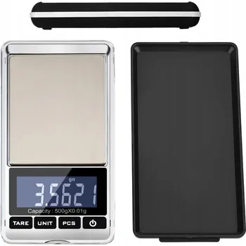 Kuchyňská váha ELEKTRONICKÁ JUBILÉRNÍ VÁHA PŘESNÁ 500g / 0,01g