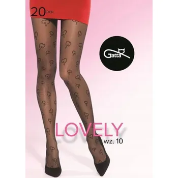 Dámské punčochy Punčocháče hladké Gatta Lovely vz. 10 20 DEN černé Nero velikost 3