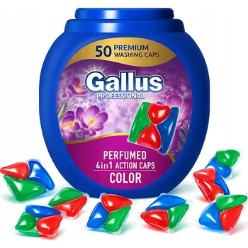 Prací prostředek Gallus parfémované prací Kapsle 4 v 1, barevné 50 Ks