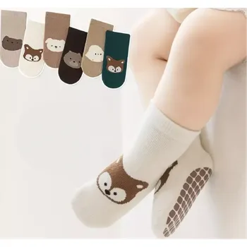 Dámské ponožky Teplé protiskluzové ponožky - BÉŽOVÉ - MÝVAL - (3-5let) L (Značka: NEMO BABY)