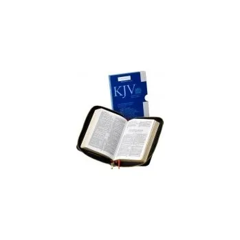 KJV Pocket Reference Bible, Black French Morocco Leather with Zip Fastener, Red-letter Text, KJ243:XRZ Black French Morocco Leather, with Zip Fastener