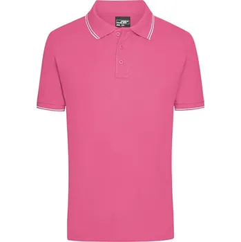 Pánské tričko James&Nicholson Pánské Polo Barva: pink, Velikost: XXL G_JN986