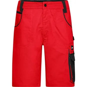 Pánské kraťasy James&Nicholson Pracovní kraťasy/šortky- STRONG- Barva: red, Velikost: 48 G_JN835