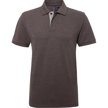 Pánské tričko Asquith & Fox Pánské klasické kontrastní polo Barva: charcoal, Velikost: XXL G_AQ012