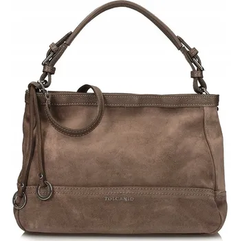 Kabelka Toscanio kabelka z pravé semišové kůže béžová