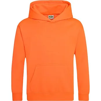 Chlapecké oblečení Just Hoods Dětská elektrická mikina s kapucí Barva: Electric Orange, Velikost: 7/8 (M) G_JH004K
