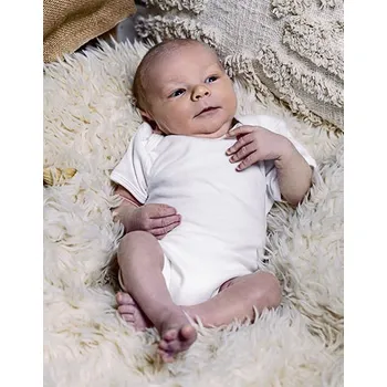 Link Kids Wear Organické kojenecké body s krátkým rukávem Bailey 01 Barva: Červená, Velikost: 86-92 G_X11120