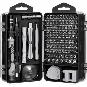 Šroubovák ZESTAW WKRĘTAKI PRECYZYJNE SADA PRECÍZNÍCH ŠROUBOVÁKŮ, BITY, KONCOVKY, 115 DÍLŮ