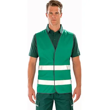 Pánská bunda Result Safe-Guard Vesta a se zlepšenou viditelností Barva: Zelená, Velikost: XS G_RT200XEV