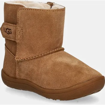 Dívčí sněhule Dětské semišové sněhule UGG KEELAN II hnědá barva, 1157634T 82X, EUR 26