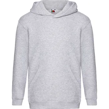 Chlapecká mikina Fruit of the Loom Dětská mikina s kapucí Premium Barva: heather grey, Velikost: 164 G_F421K