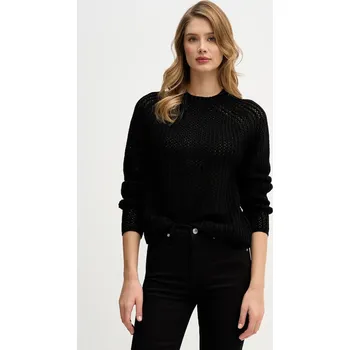 Dámské oblečení Svetr s příměsí vlny Sisley 1WBZL106W černá 99X, vel. M