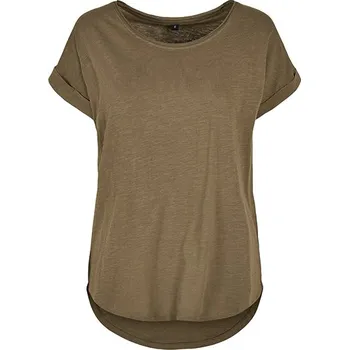 Build Your Brand Dámské tričko s dlouhým kluzákem Barva: olive, Velikost: 4XL G_BY036