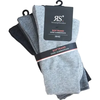 Pánské ponožky Bavlněné jednobarevné elastické zdravotní ponožky bez gumiček RS