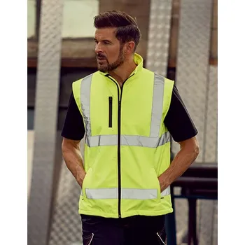 YOKO Hi-Vis Softshell Gilet Barva: Hi-Vis Yellow, Velikost: S G_YK006