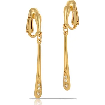 Náušnice Visací klipsy s krystaly Preciosa z kolekce Classic Colibra - pozlacené