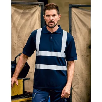 Pánské tričko YOKO Hi-Vis polokošile se dvěma páskami a výztuhami Barva: Hi-Vis Yellow, Velikost: XL G_YK210