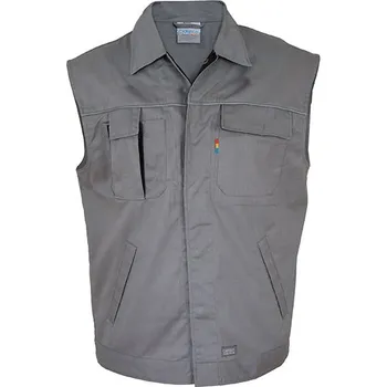 Pánské tričko Carson Contrast Kontrastní pracovní vesta a Barva: grey, Velikost: XL G_CR750
