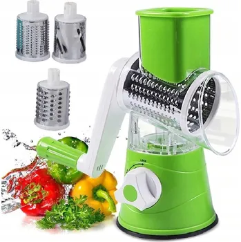 Struhadlo Bezpečná otočná kráječ sýra a Zeleniny se 3 řezacími mřížkami, ruční