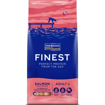 Krmivo pro psa FISH4DOGS Granule malé pro dospělé psy Finest losos s bramborami 6 kg, 1+