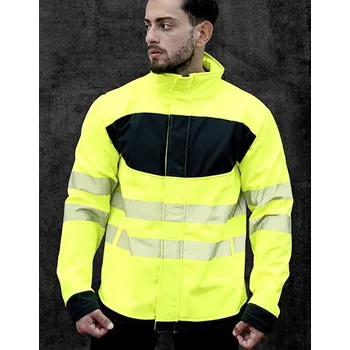 Korntex Softshellová bunda EOS Hi-Vis Workwear s oblastí na potisk Barva: Oranžová, Velikost: XL G_KX1003