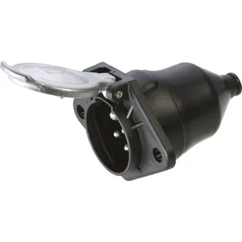 Tažné zařízení zásuvka 24V 7P hliníkový kryt JAEGER (černá) připojení na dutinky 6,3mm