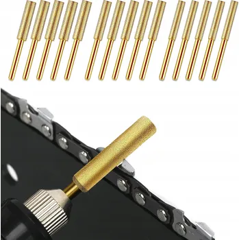 Vrták 15x Zestaw Pilników pro řetězové pily – 3 4 mm 4.8 mm 5.5 mm