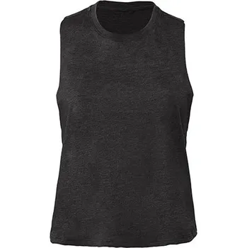 Bella Dámské zkrácený tank Racerback Barva: Dark Grey Heather, Velikost: S G_BL6682