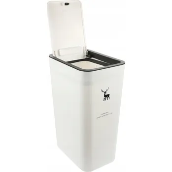 Odpadkový koš VÝKLOPNÝ KOŠ 10L BÍLÝ ODPADOVÝ KOŠ S VÝKLOPNOU NÁDOBOU ODPADKOVÉ KOŠE