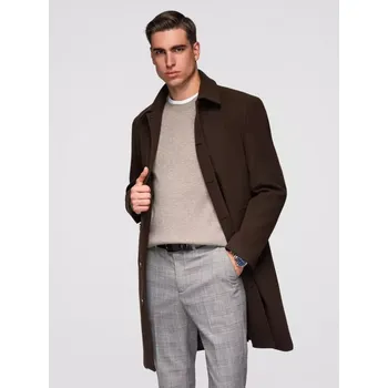 Pánský zimní kabát Pánský kabát OMBRE OM-COWC-0135 BROWN L