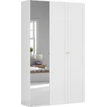 FLEX šatní skříň 150/133, bílá/zrcadlo