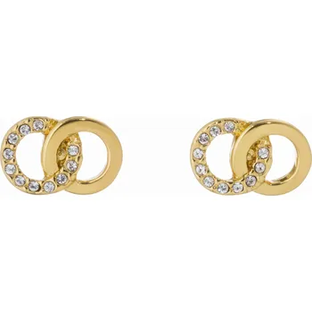 Náušnice Náušnice ve tvaru propletených kroužků s krystaly Preciosa z kolekce Classic Colibra – pozlacené