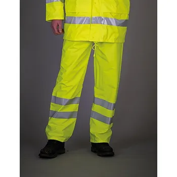 YOKO Hi-Vis Soft Flex prodyšné kalhoty do deště Barva: Hi-Vis Yellow, Velikost: 3XL G_YK451