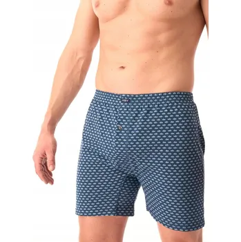 Pánské spodní prádlo Boxerky Key Mxc 947 B25 M-4Xl tmavě modrá 4XL