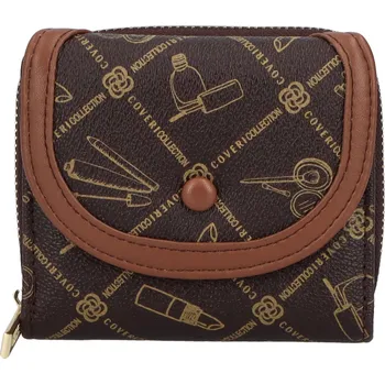 Peněženka Malá dámská koženková peněženka s potiskem Angel, hnědá