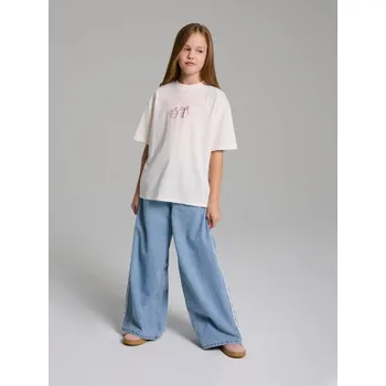 Dívčí tričko Sinsay - Bavlněné tričko s nápisem - krémová - 5939R-01X - 5939R-01X-146