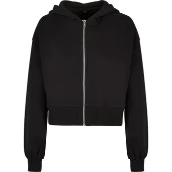 Dámská mikina Build Your Brand Dámská krátká oversized bunda na zip Barva: black, Velikost: XL G_BY237