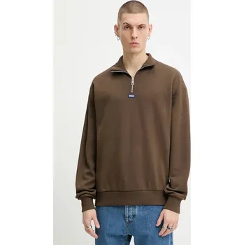 Dámská mikina Bavlněná mikina Hugo Blue Neeler 50522367 hnědá 89X, vel. XXL